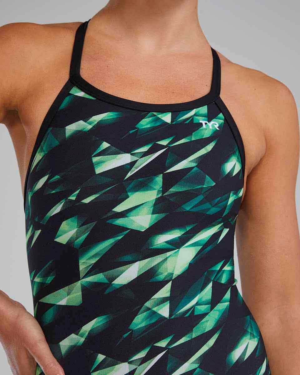TYR Womens Triadic Diamondfit Swimsuit - Green | Allens Of Kingsbury
