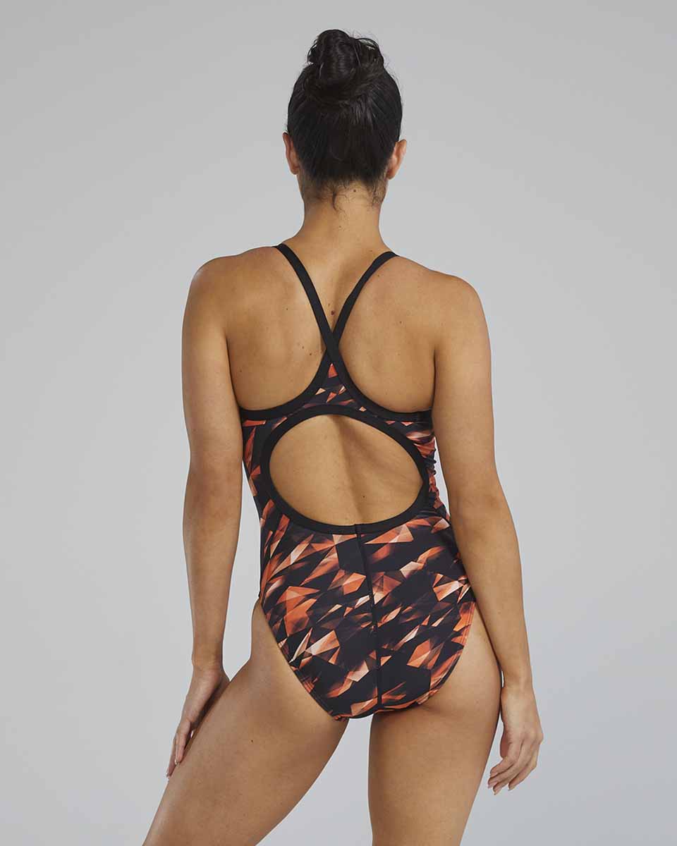 TYR Womens Triadic Diamondfit Swimsuit - Orange | Allens Of Kingsbury
