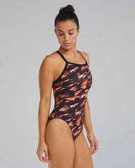 TYR Womens Triadic Diamondfit Swimsuit - Orange | Allens Of Kingsbury