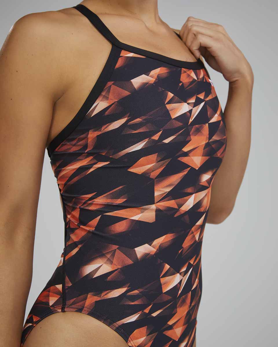 TYR Womens Triadic Diamondfit Swimsuit - Orange | Allens Of Kingsbury