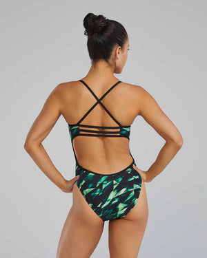 TYR Womens Triadic Trinityfit Swimsuit - Green | Allens Of Kingsbury
