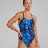 TYR Womens Waveform Cutoutfit Swimsuit - Blue