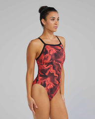 TYR Womens Waveform Diamondfit Swimsuit - Red | Allens Of Kingsbury
