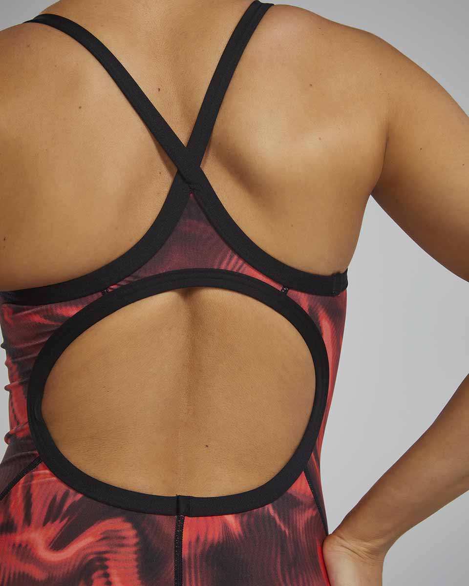 TYR Womens Waveform Diamondfit Swimsuit - Red | Allens Of Kingsbury