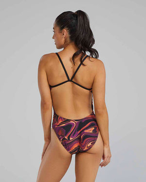 TYR Womens Furo Cutoutfit Swimsuit - Burg/Gold | Allens Of Kingsbury
