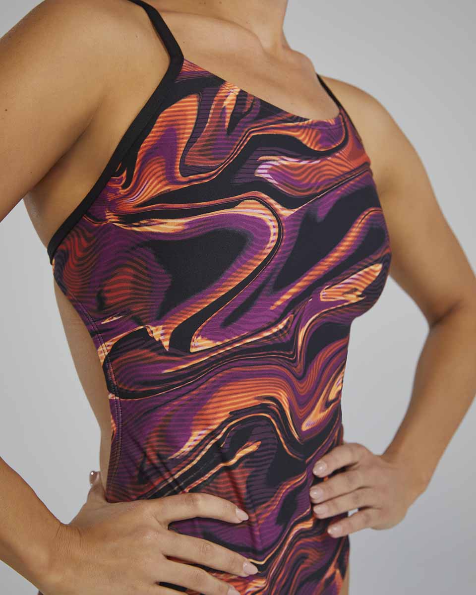 TYR Womens Furo Cutoutfit Swimsuit - Burg/Gold | Allens Of Kingsbury