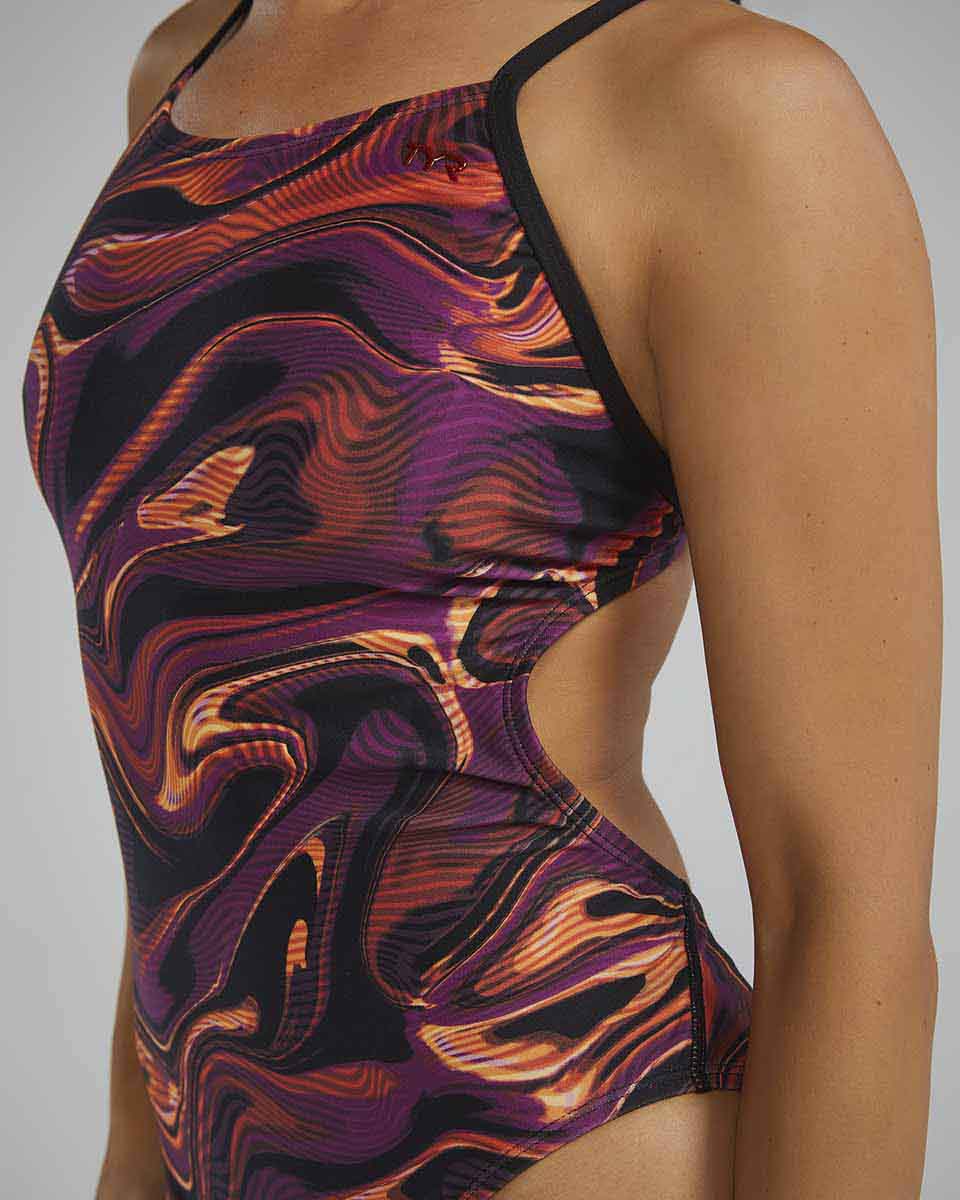 TYR Womens Furo Cutoutfit Swimsuit - Burg/Gold | Allens Of Kingsbury