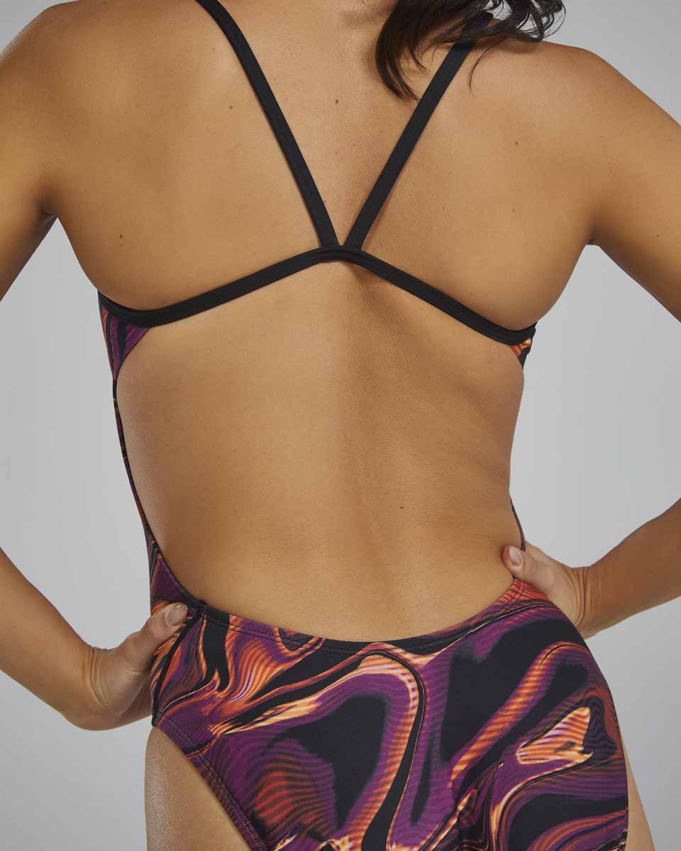 TYR Womens Furo Cutoutfit Swimsuit - Burg/Gold | Allens Of Kingsbury