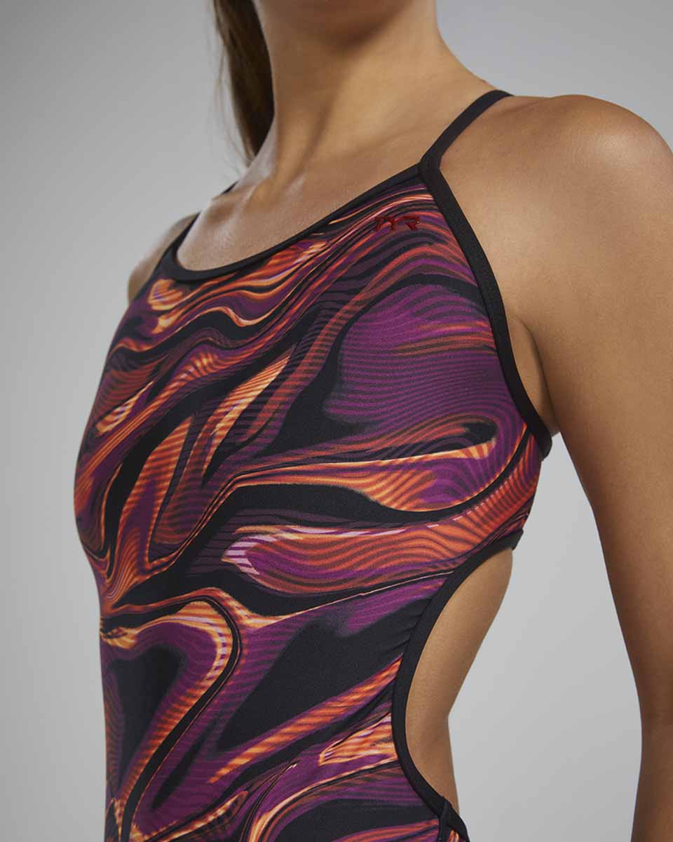 TYR Womens Furo Trinityfit Swimsuit - Burg/Gold | Allens Of Kingsbury