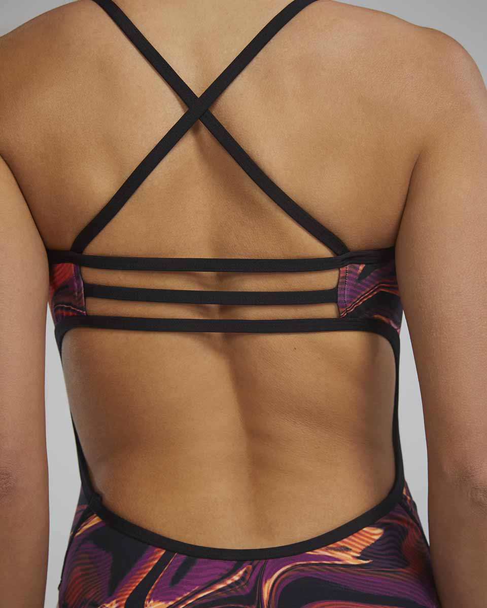 TYR Womens Furo Trinityfit Swimsuit - Burg/Gold | Allens Of Kingsbury