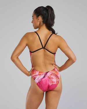 TYR Womens Gladius Cutoutfit Swimsuit - Pink/Orange | Allens Of Kingsbury