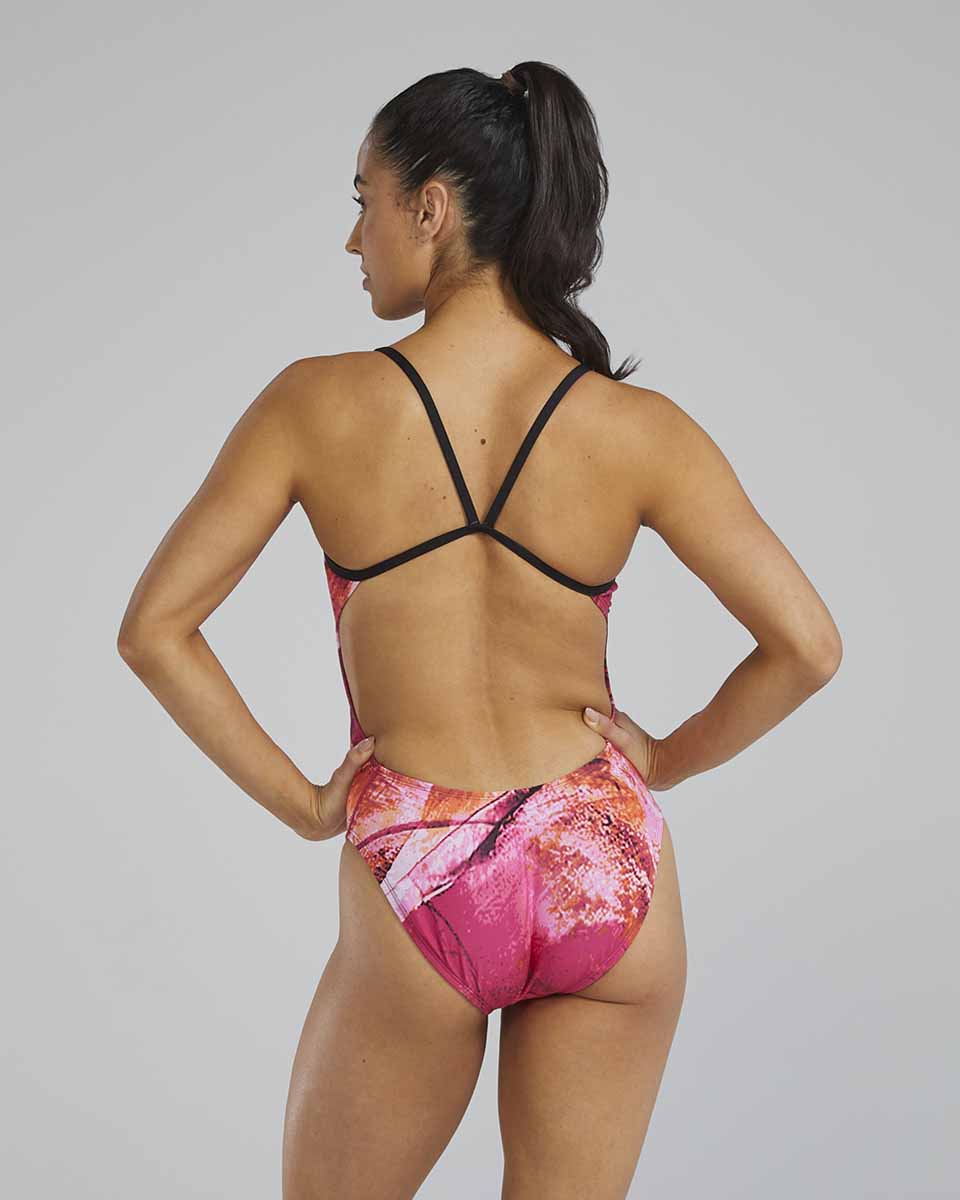TYR Womens Gladius Cutoutfit Swimsuit - Pink/Orange | Allens Of Kingsbury
