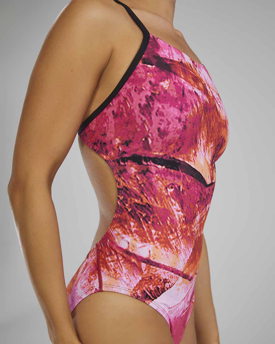 TYR Womens Gladius Cutoutfit Swimsuit - Pink/Orange | Allens Of Kingsbury