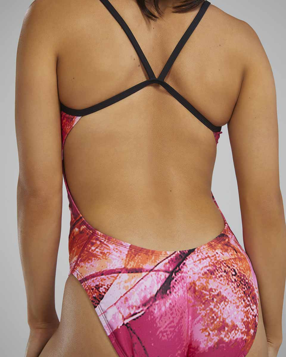 TYR Womens Gladius Cutoutfit Swimsuit - Pink/Orange | Allens Of Kingsbury