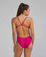 TYR Womens Lapped Cutoutfit Swimsuit - Magenta | Allens Of Kingsbury