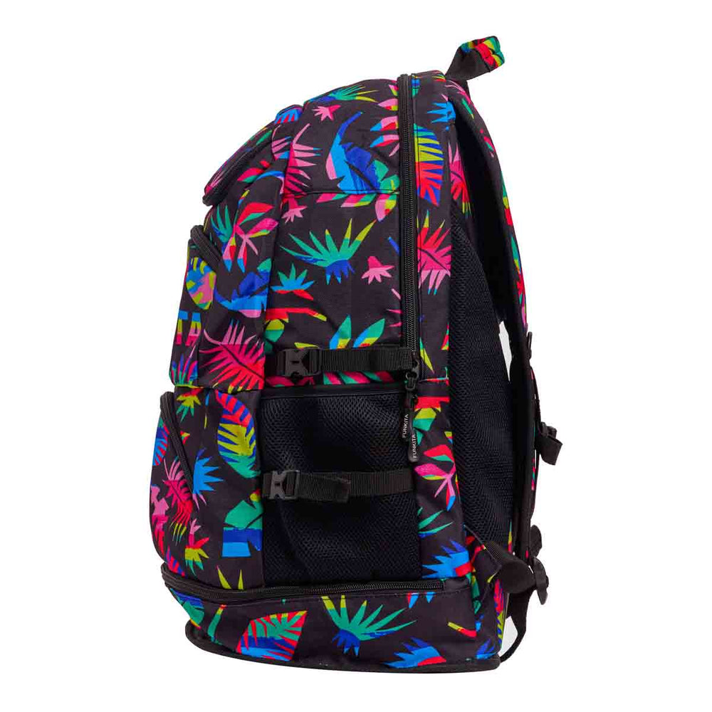 Way Funky Funkita Lost Leaf Elite Squad backpack in multi-color with adjustable straps and spacious main compartment.