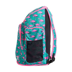 Way Funky Go Flamingo! Space Case Backpack - Green/Pink | Allens Of Kingsbury