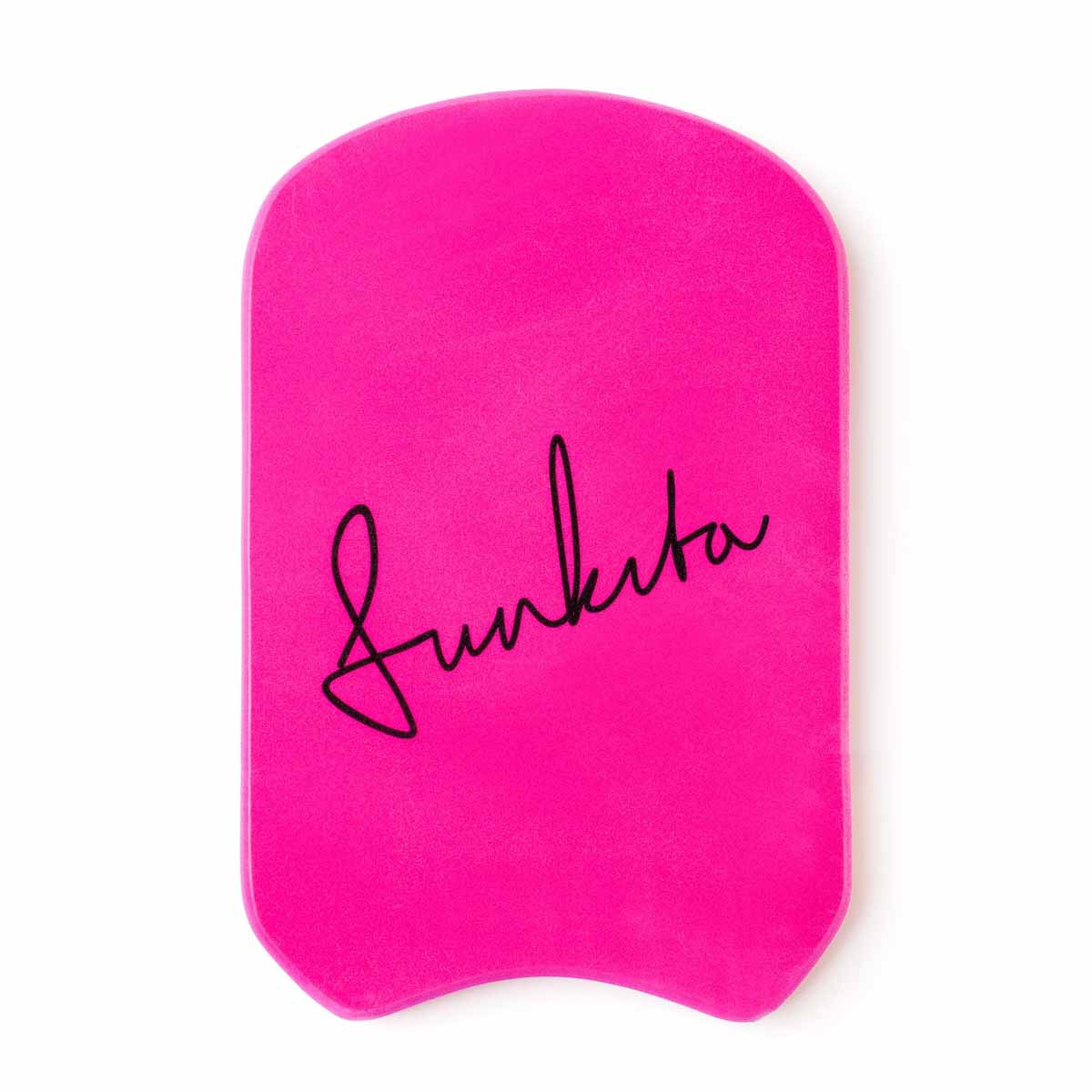 Pink Funkita Still Pink Kickboard for swimming training, made by Way Funky, shown in bright pink with textured surface.