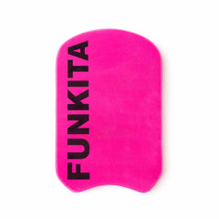 Pink Funkita Still Pink Kickboard by Way Funky, featuring a lightweight foam design for swimming training and aquatic exercises.
