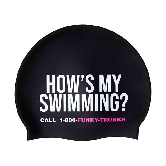Way Funky Bad Swimmer Swim Cap - Black/White | Allens Of Kingsbury 1200