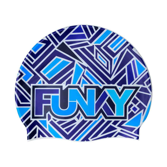 Way Funky Blue Bits Swim Cap - Multi | Allens Of Kingsbury 1200