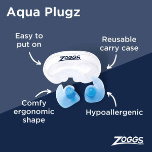 Zoggs Aqua Plugz Ear Plugs - Blue | Allens Of Kingsbury