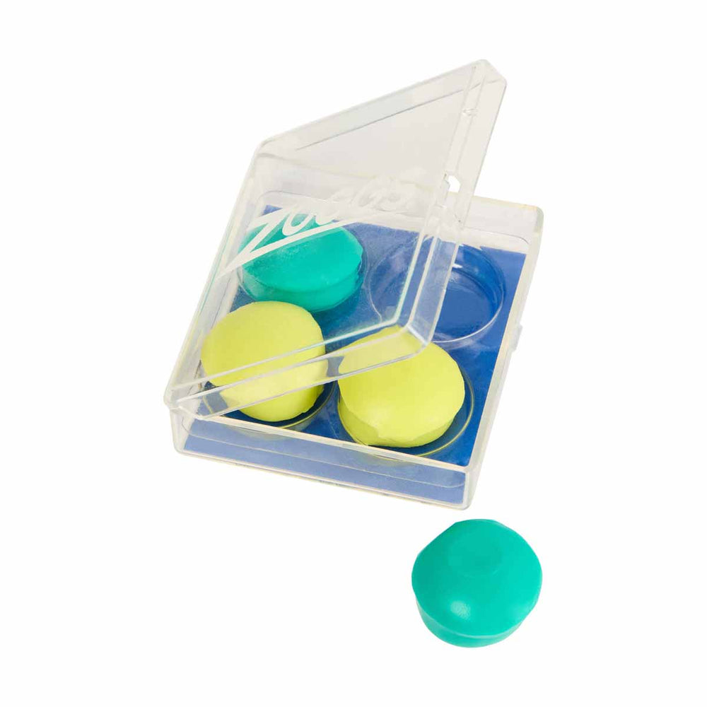 Zoggs Silicone Ear Plugs - Turquoise/Yellow | Allens Of Kingsbury