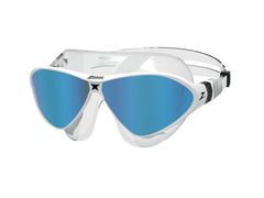 Zoggs Horizon Flex Titanium Mask - Clear/White/Mirrored Blue | Allens Of Kingsbury