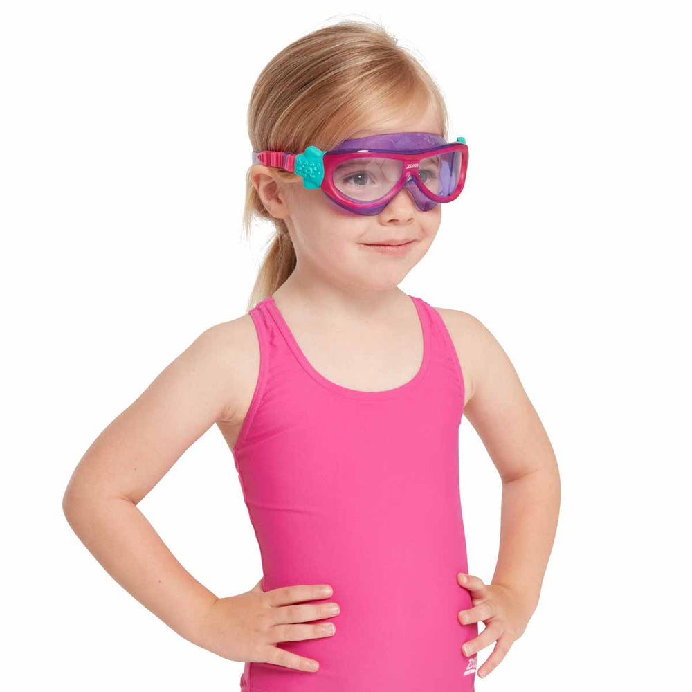 Zoggs Phantom Kids Mask - Pink/Violet/Clear | Allens Of Kingsbury