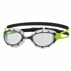 Zoggs Predator Goggles - Small Fit - Black/Green/Clear | Allens Of Kingsbury