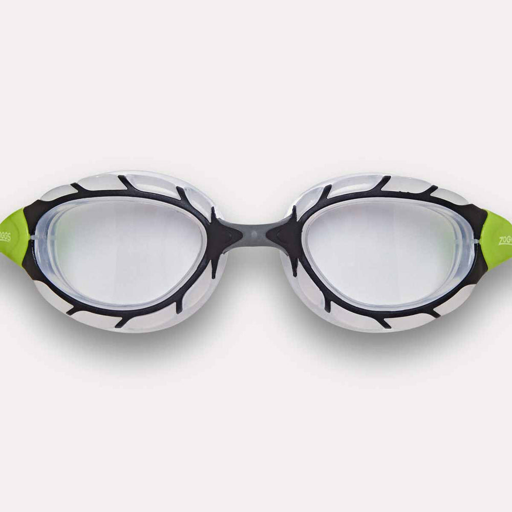 Zoggs Predator Goggles - Small Fit - Black/Green/Clear | Allens Of Kingsbury