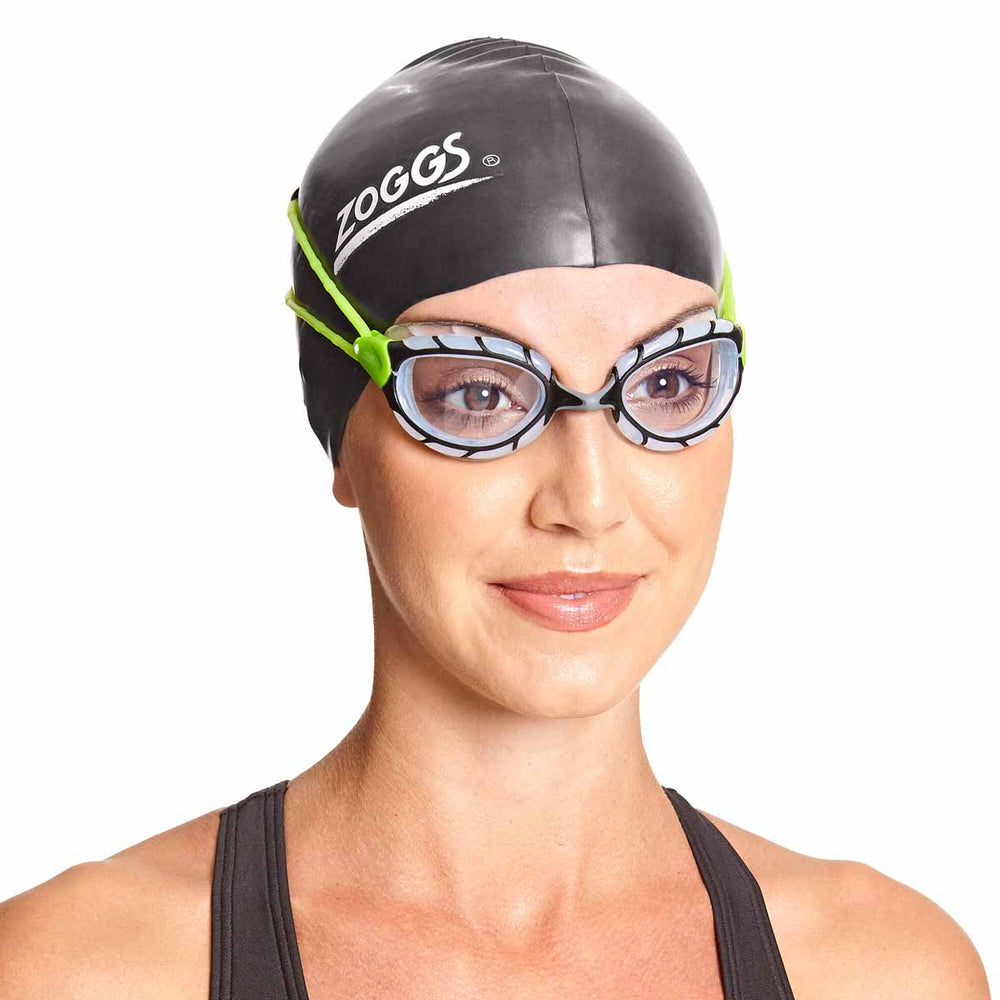 Zoggs Predator Goggles - Small Fit - Black/Green/Clear | Allens Of Kingsbury