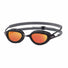 Zoggs Predator Titanium Goggles - Regular Fit - Grey/Black/Mirrored Orange