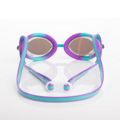 Zoggs Racer Titanium Mirrored Goggle - Violet/Turquoise/Mirrored Blue | Allens Of Kingsbury
