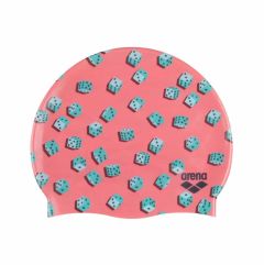 Arena HD Dices Swim Cap  - Pink Multi