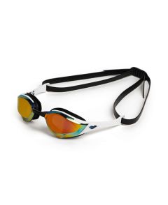 Arena Cobra Edge Swipe Mirror Racing Goggles - Gold/White/Black