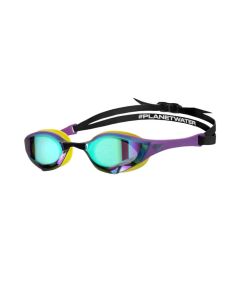 Arena Cobra Edge Swipe Mirror Racing Goggles  - Emerald/Plum/Lime