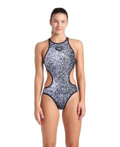 Arena Womens One Paints Swimsuit - Black/White/Black