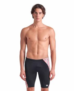 Arena Mens Dices Swim Jammer - Black/Pink Multi