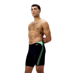Speedo Mens Hyperboom Splice Jammer - Black/Alfalfa Green