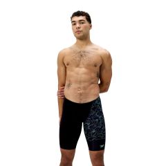 Speedo Mens Hyperboom V-Cut Jammer - Black/Alfalfa Green