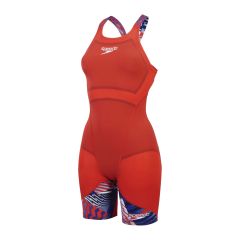 Speedo Fastskin Junior LZR Ignite Kneeskin - Flame Red/Bolt/White