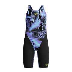 Speedo Fastskin Junior Endurance+ Max Openback Kneeskin - Lucent Glow/Black