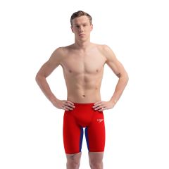 Speedo Mens Fastskin LZR Pure Valor 2 Jammer - Flame Red/Cobalt Pop