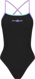 Amanzi Girls Mystic Mint Tie Back One Piece - Black/Mint