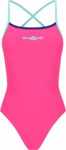 Amanzi Girls Rose Water Tie Back One Piece - Pink/Blue