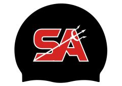 Sandwell Aquatics SC 3pk Black Club Logo Only Swimming Cap - Black