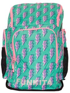 Funkita Zip Zap Space Case Backpack - Green/Pink