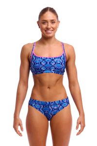Funkita Ladies Blue Viper Sports Top - Blue/Multi