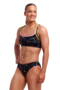Funkita Ladies Star Sign Sports Top - Black/Multi